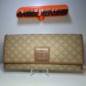0404150 Authentic Celine Long Wallet PVC x Leather